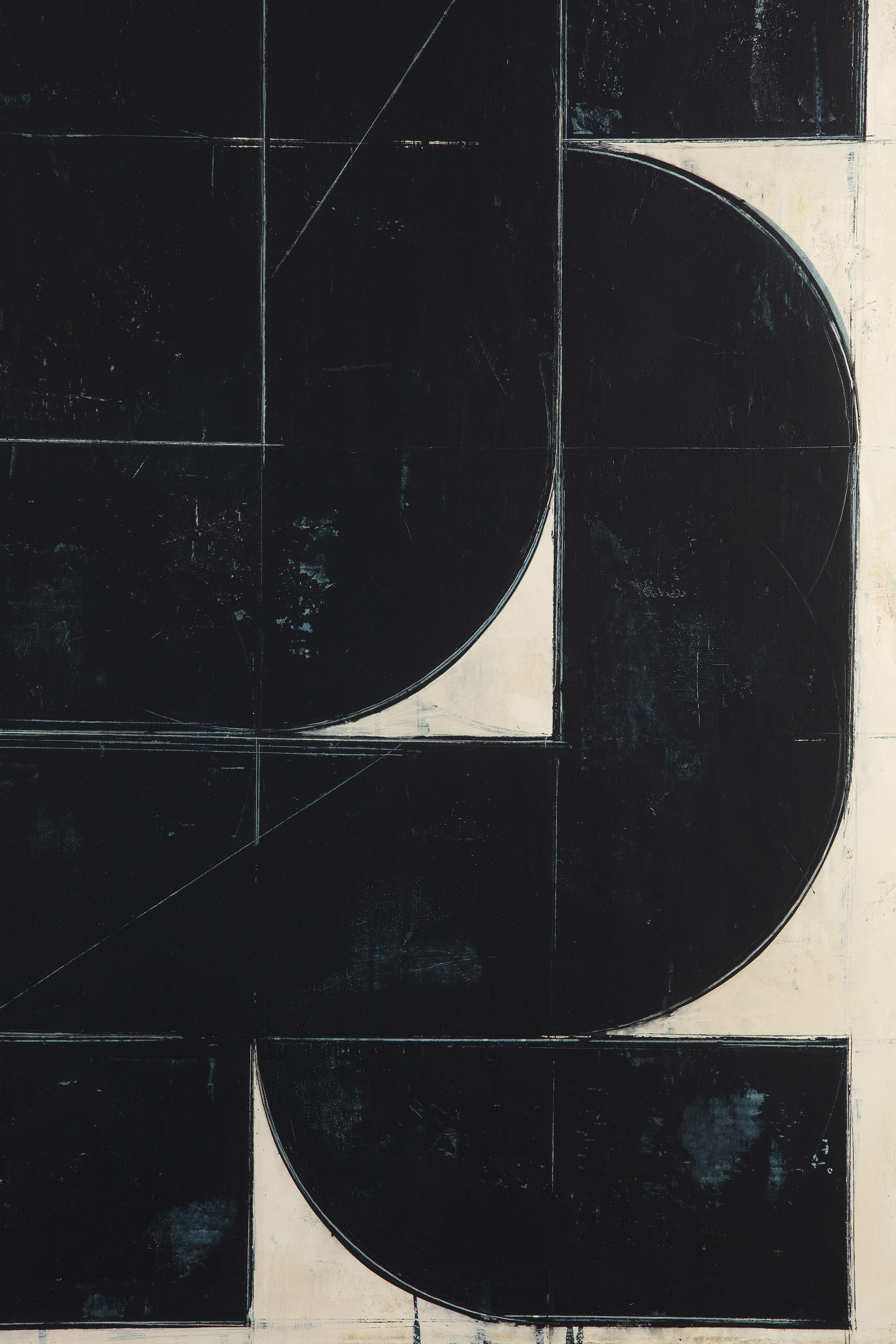 Aleksandar Bezinovic Geometrische Abstraktion Zeitgenössisch Schwarz Weiß Minimalistisch im Angebot 2