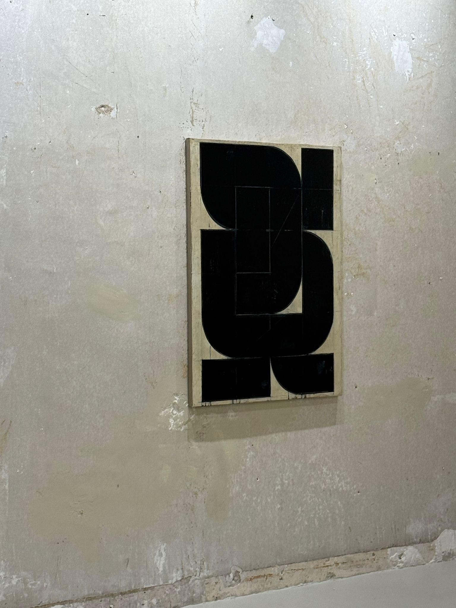 Aleksandar Bezinovic Geometrische Abstraktion Zeitgenössisch Schwarz Weiß Minimalistisch im Angebot 4