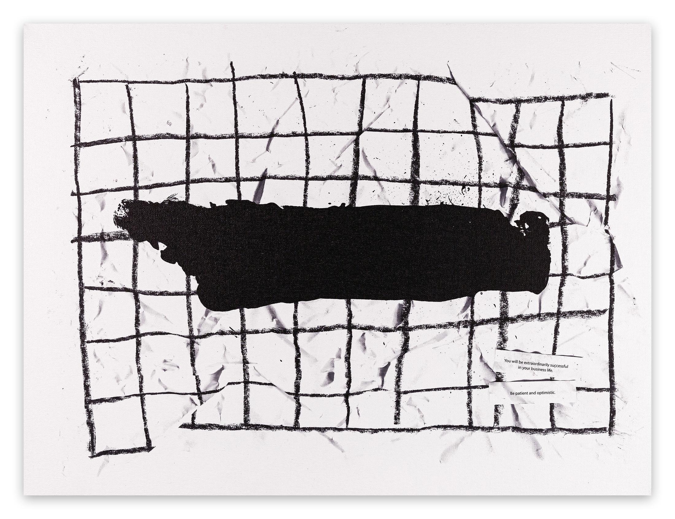 Aleksandar Topić Abstract Print - Messages of destiny (Black version) (Abstract print)