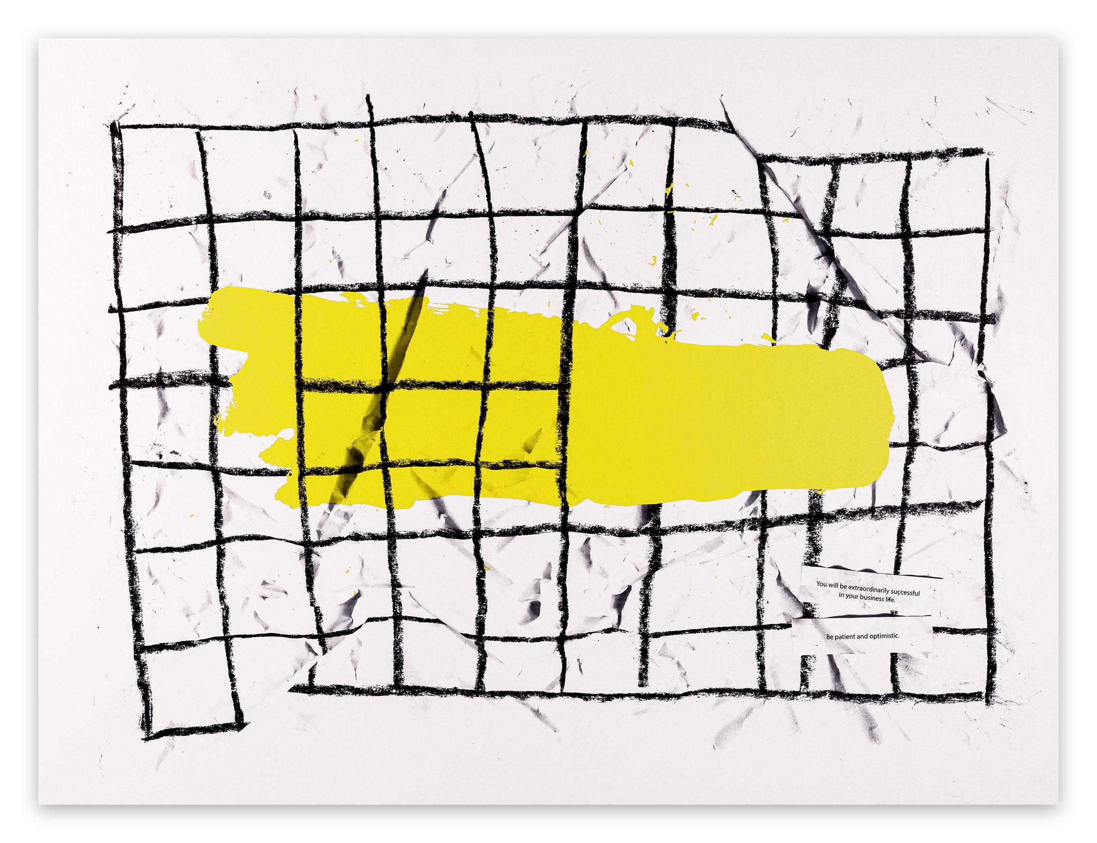 Aleksandar Topić Abstract Print - Messages of destiny (Yellow version) (Abstract print)