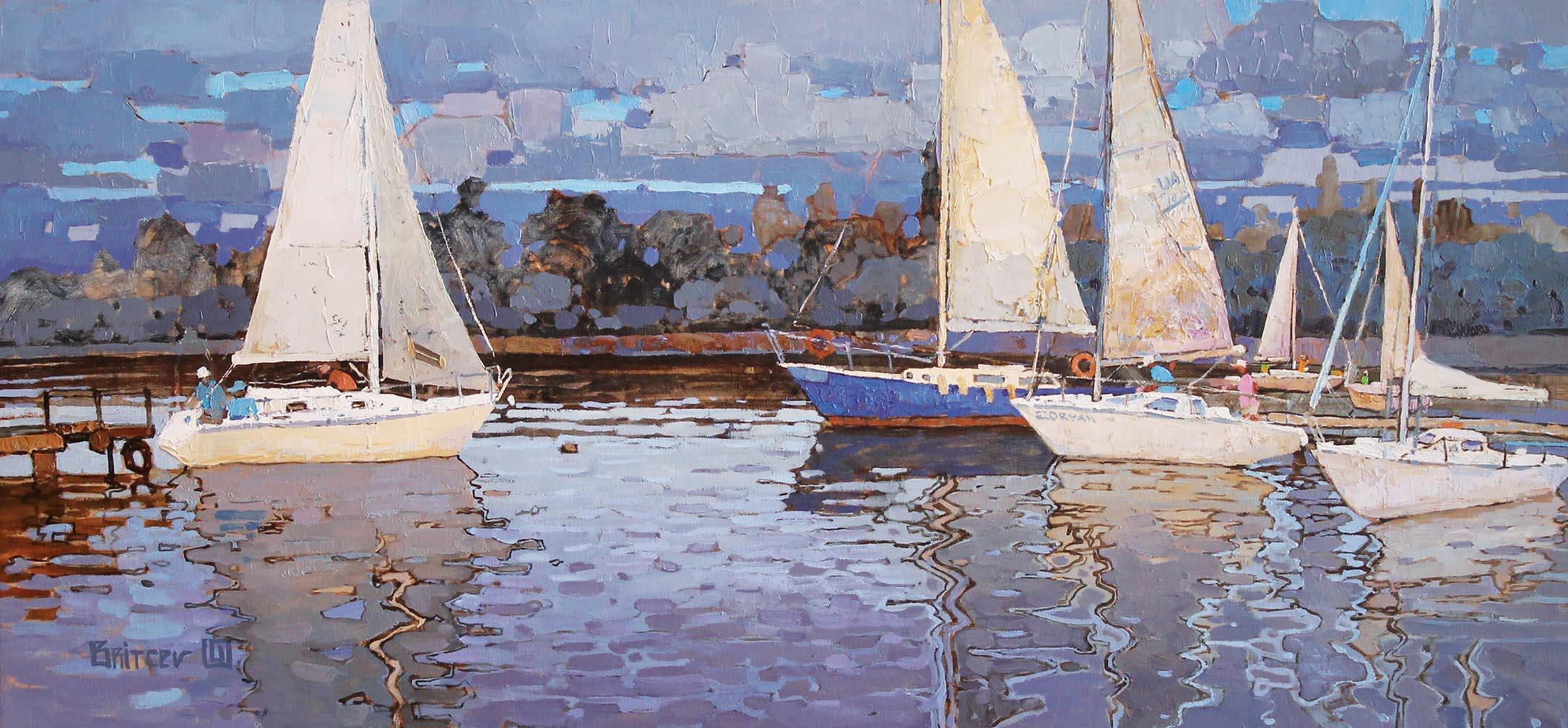 Aleksander Britsev Landscape Painting - On The Water
