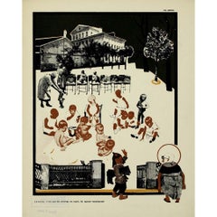 Poster originale di Aleksandr Deineka - Propaganda sovietica - Bambini