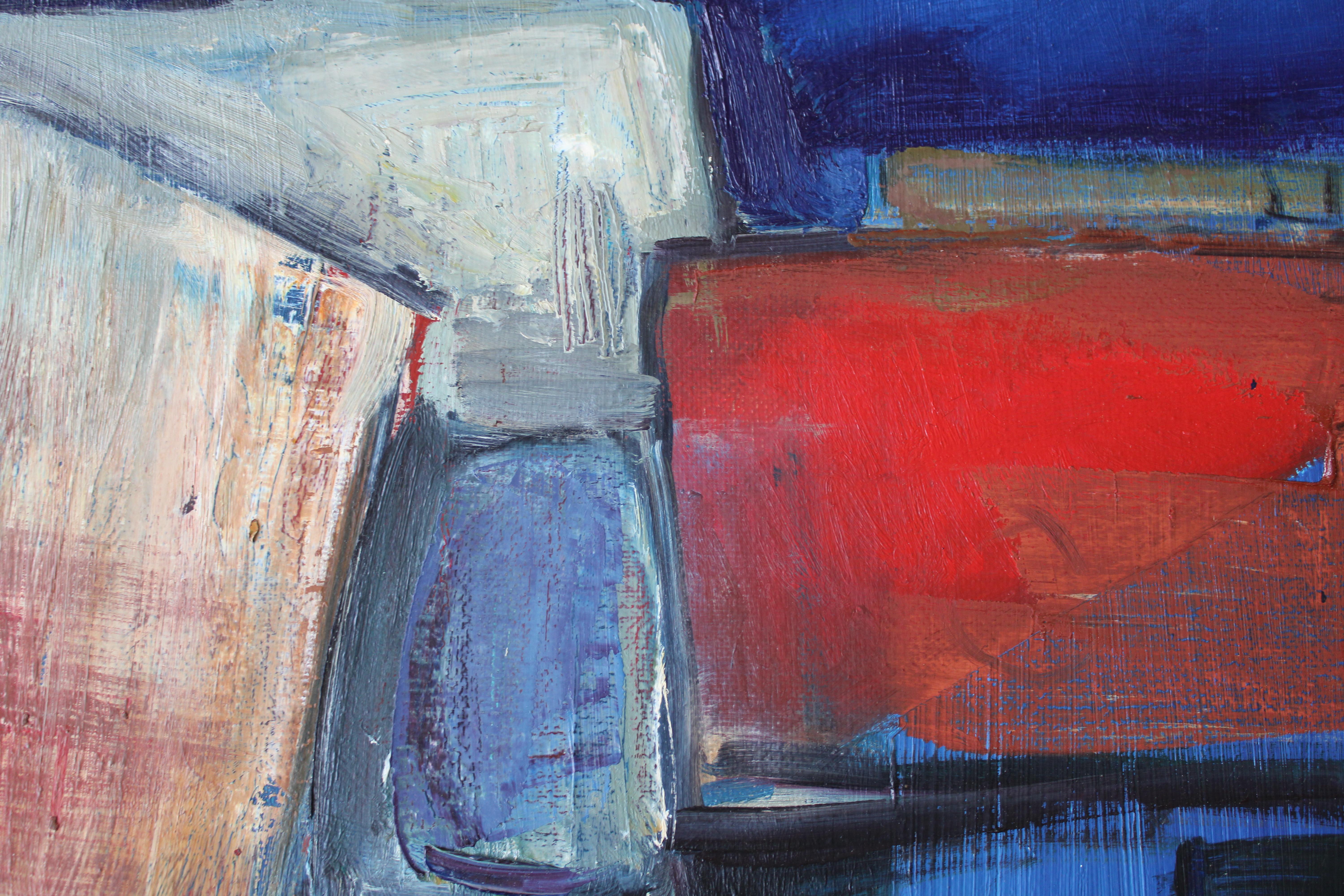 Bootsstation (Grau), Abstract Painting, von Aleksandr Rodin (1922-2001)