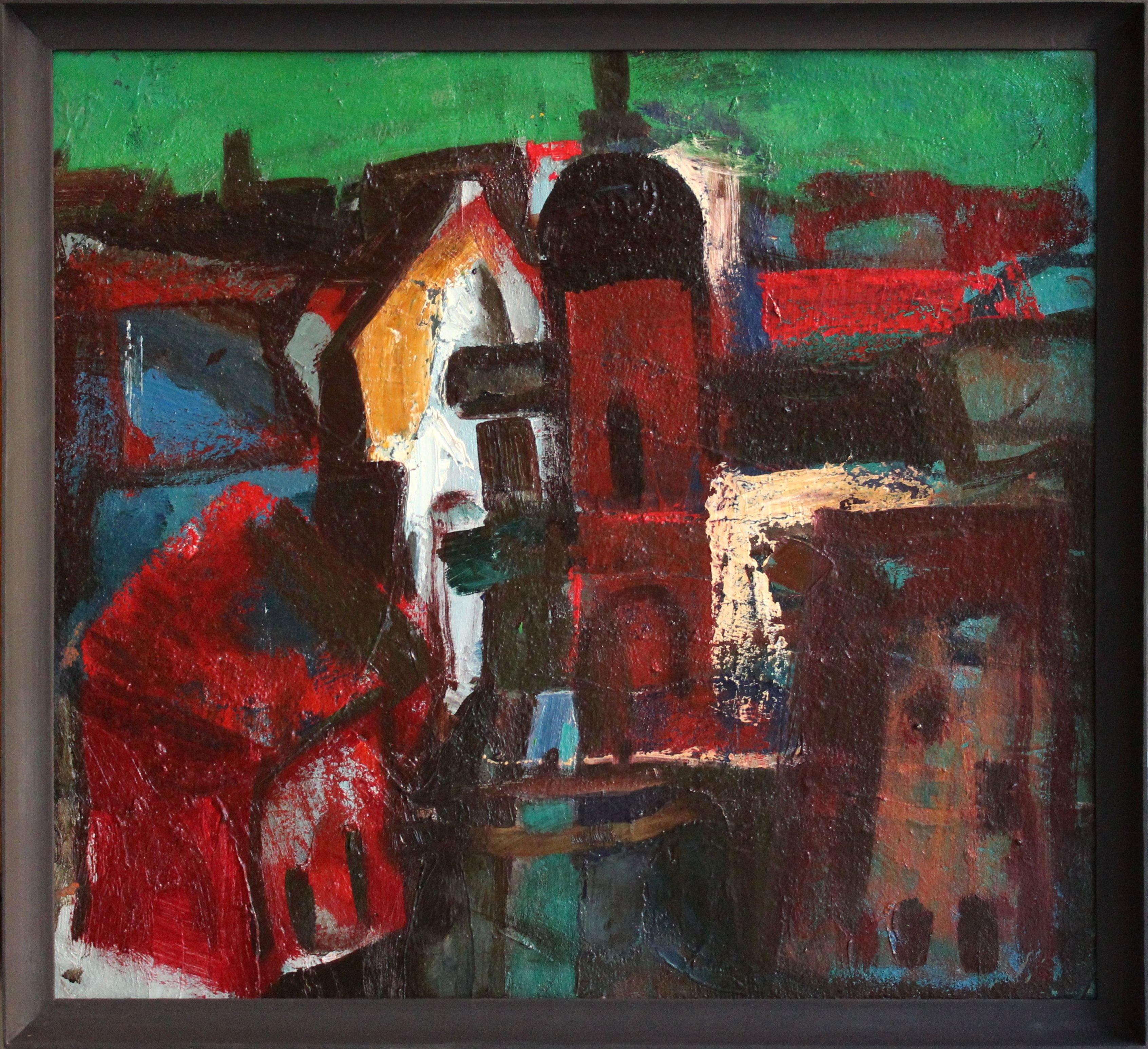 Am Fluss. Öl auf Karton, 63x68 cm, Öl (Abstrakter Expressionismus), Painting, von Aleksandr Rodin (1922-2001)