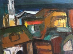 Ciudad  Cartón/aceite, 80x100 cm