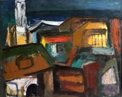 City  Cardboard/oil, 80x100 cm