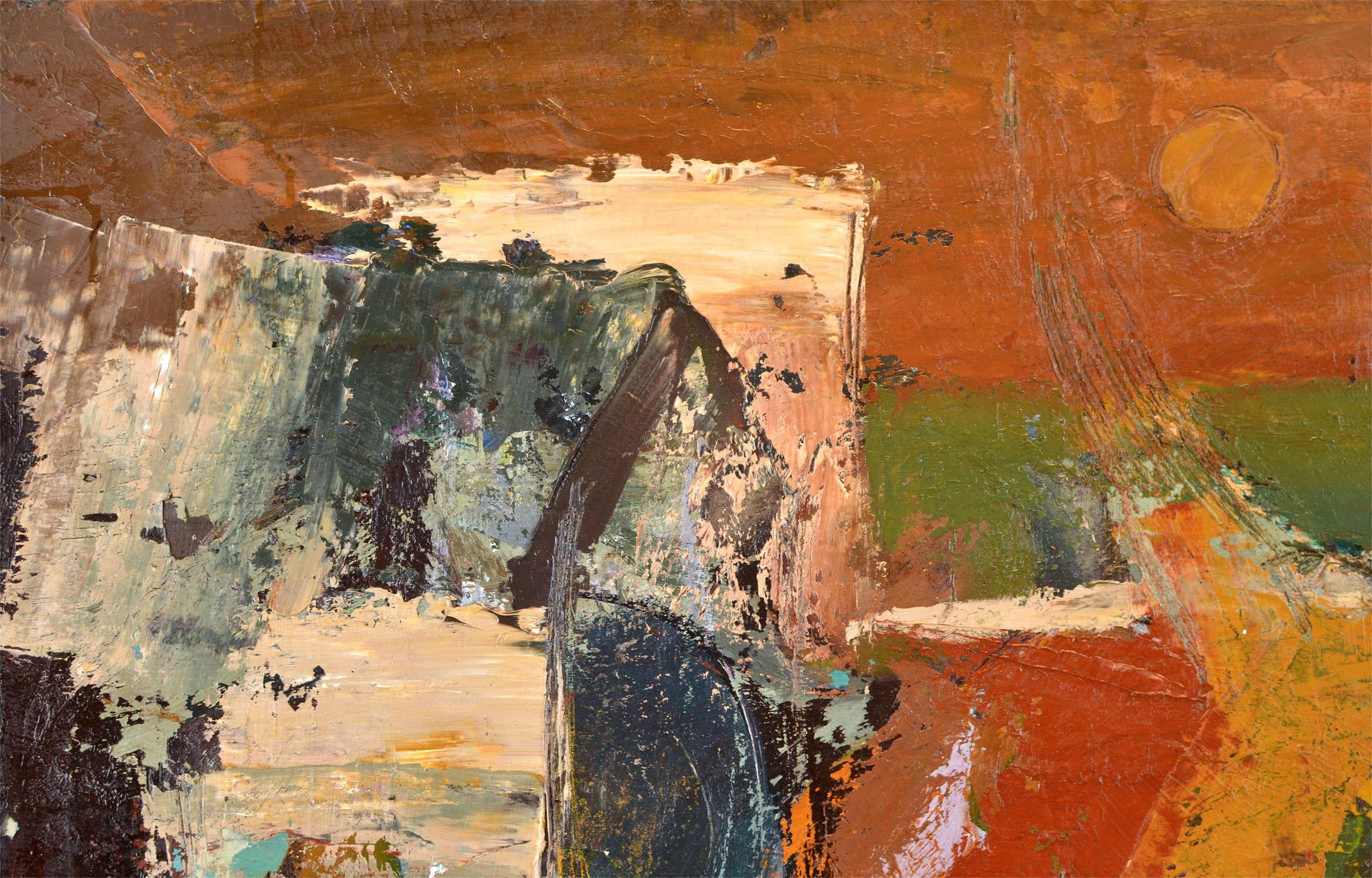 Ciudad , óleo/lienzo, 65x74 cm - Painting de Aleksandr Rodin (1922-2001)