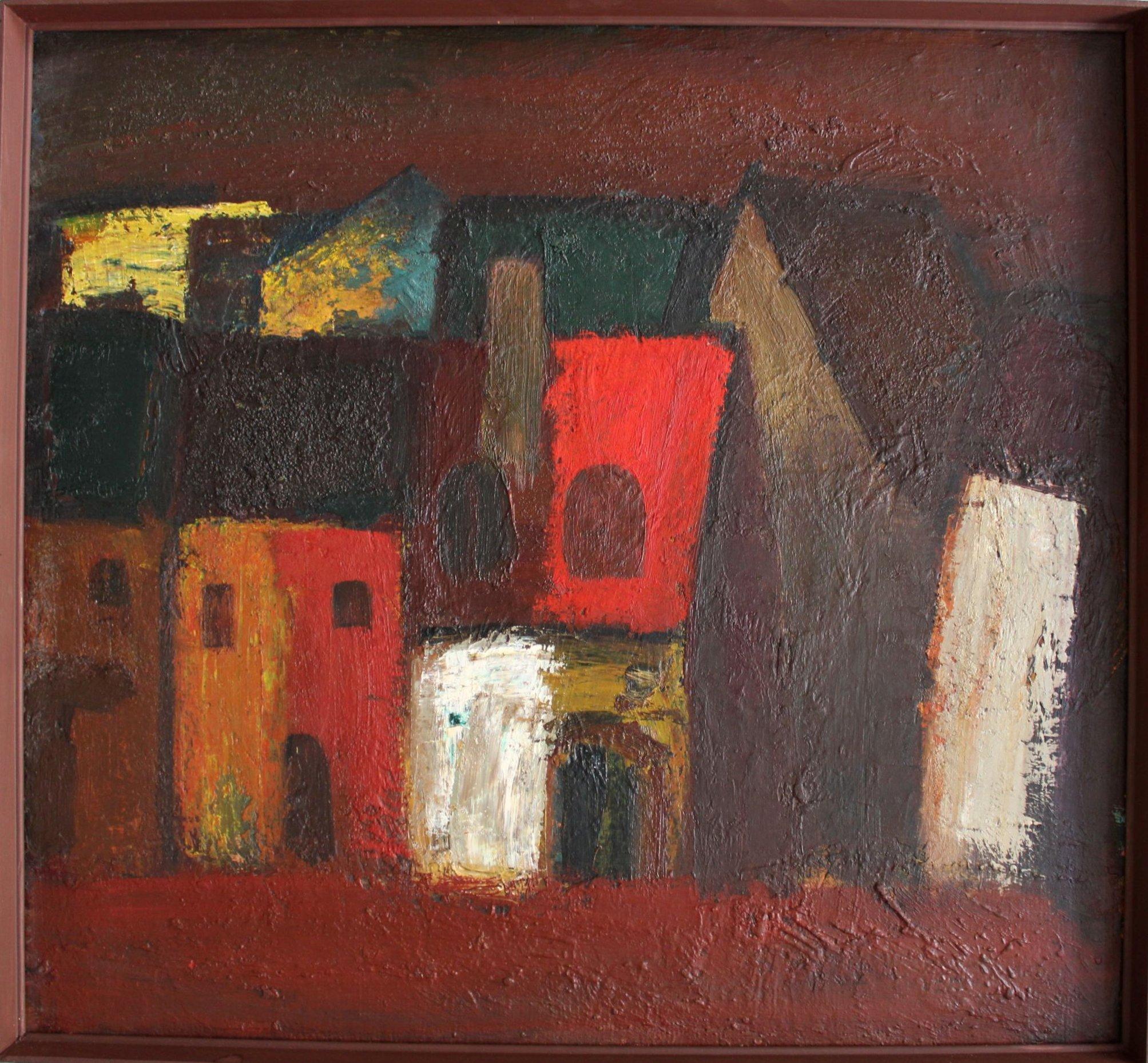 Schizzi di città (fronte/retro) - Painting di Aleksandr Rodin (1922-2001)
