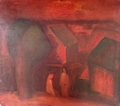 Double-sided landscape  cardboard/oil, 65x73 cm