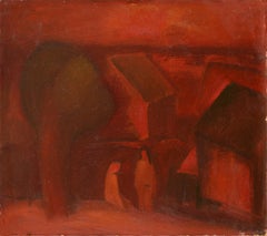 Double-sided landscape  cardboard/oil, 65x73 cm