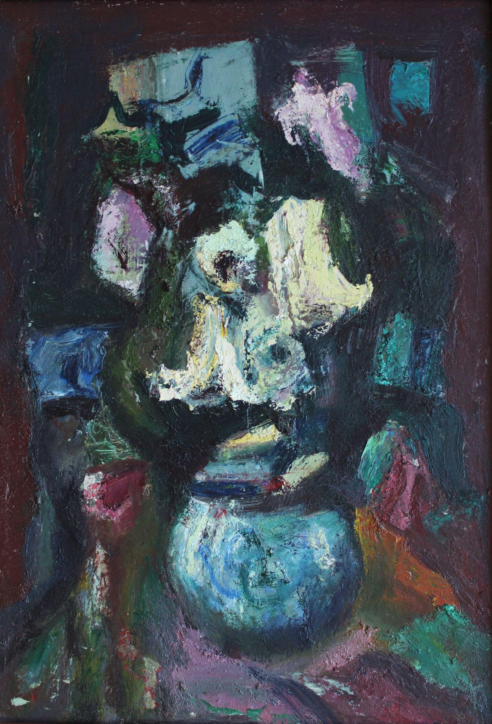Flores, cartón/óleo, 59x41 cm, 1993