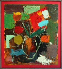 Flores de la vida. Bilateral. Óleo sobre cartón, 73x65 cm