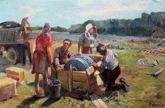 In the constructing. oil on cardboard, 58x88 cm