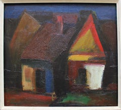 En el viejo Ilguciems. óleo sobre cartón, 65x70 cm