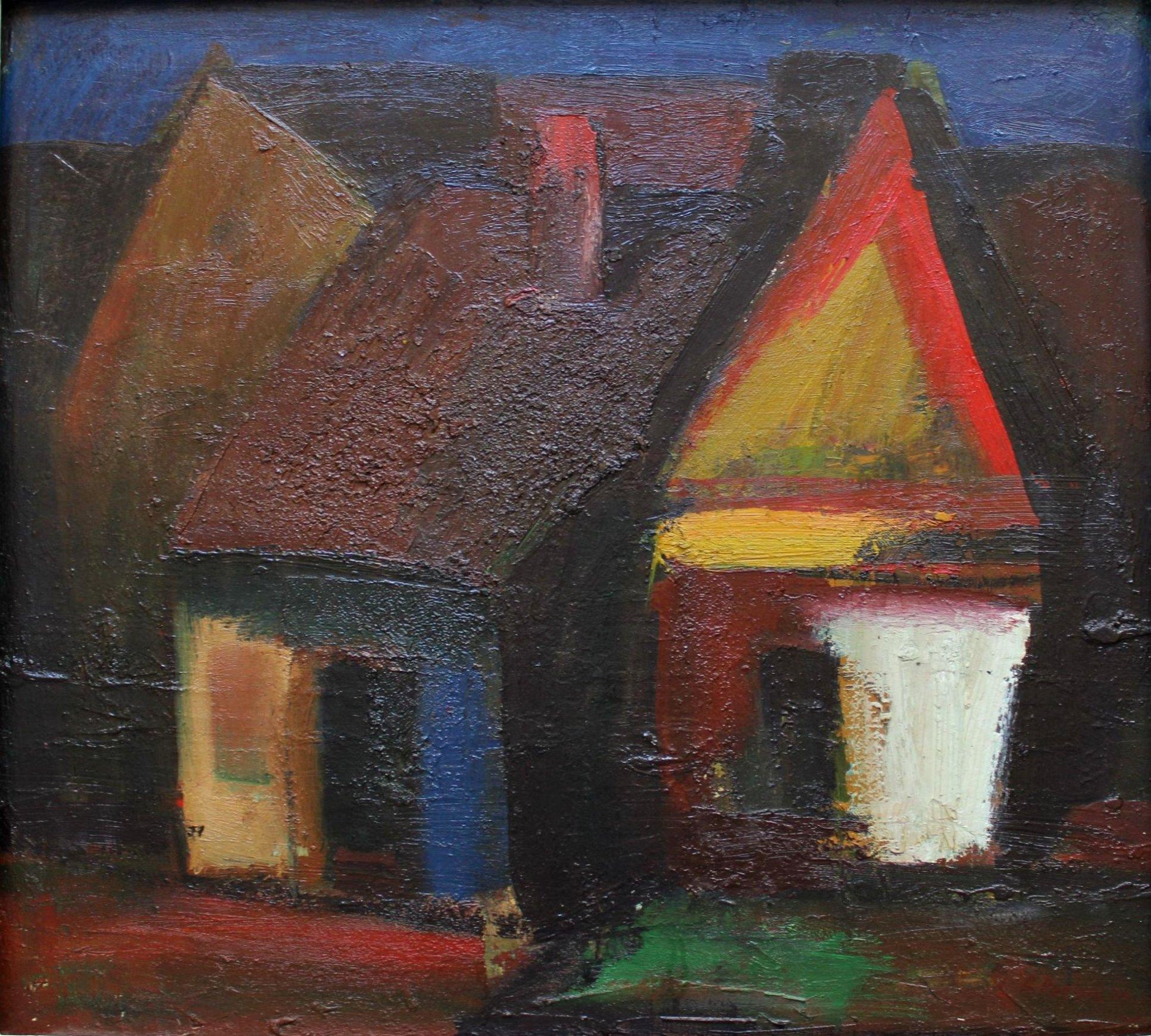 En el viejo Ilguciems. óleo sobre cartón, 65x70 cm