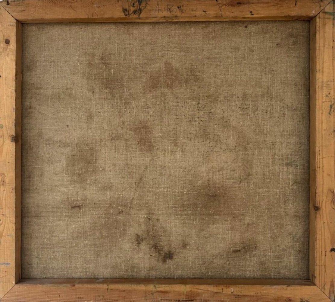 Landschaft mit roten Steinen  Öl/Leinwand, 50x53 cm (Schwarz), Abstract Painting, von Aleksandr Rodin (1922-2001)