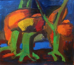 Landscape with river. 1984, oil on cardboard, 65x70 cm