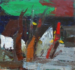 Landschaft mit Bäumen.  Öl/Leinwand, 60x65 cm