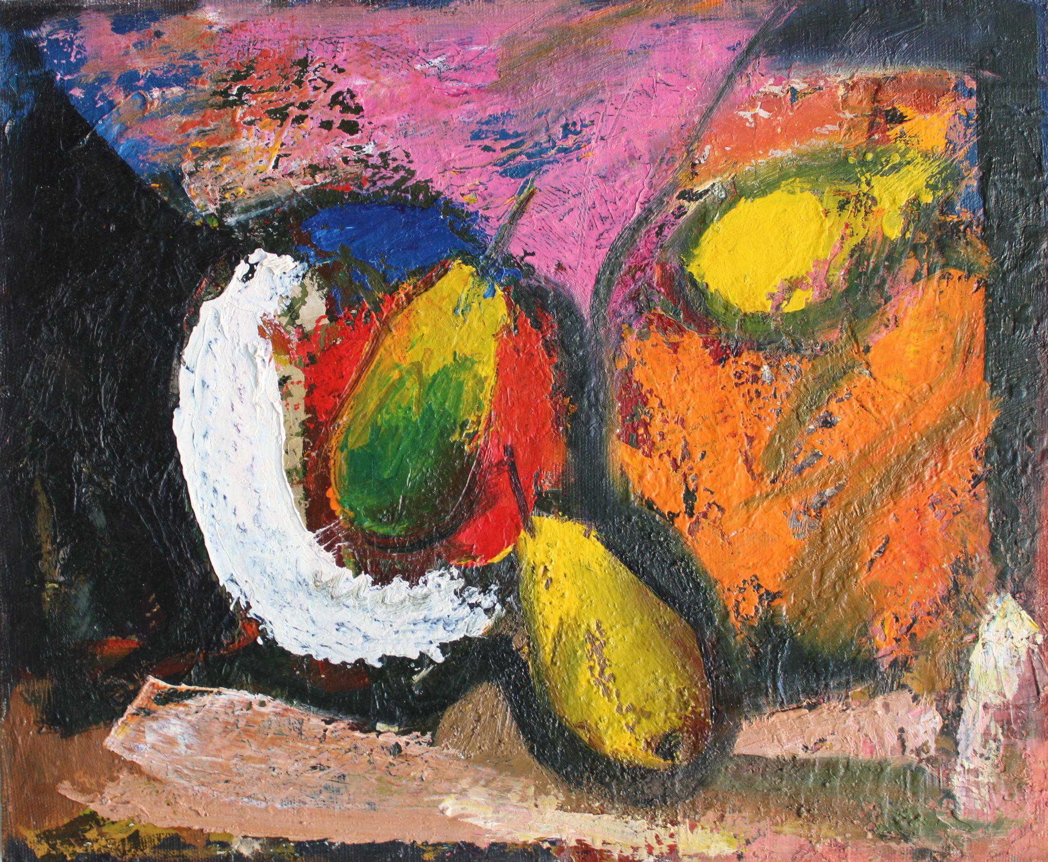 Peras  lienzo/óleo, 38x46 cm
