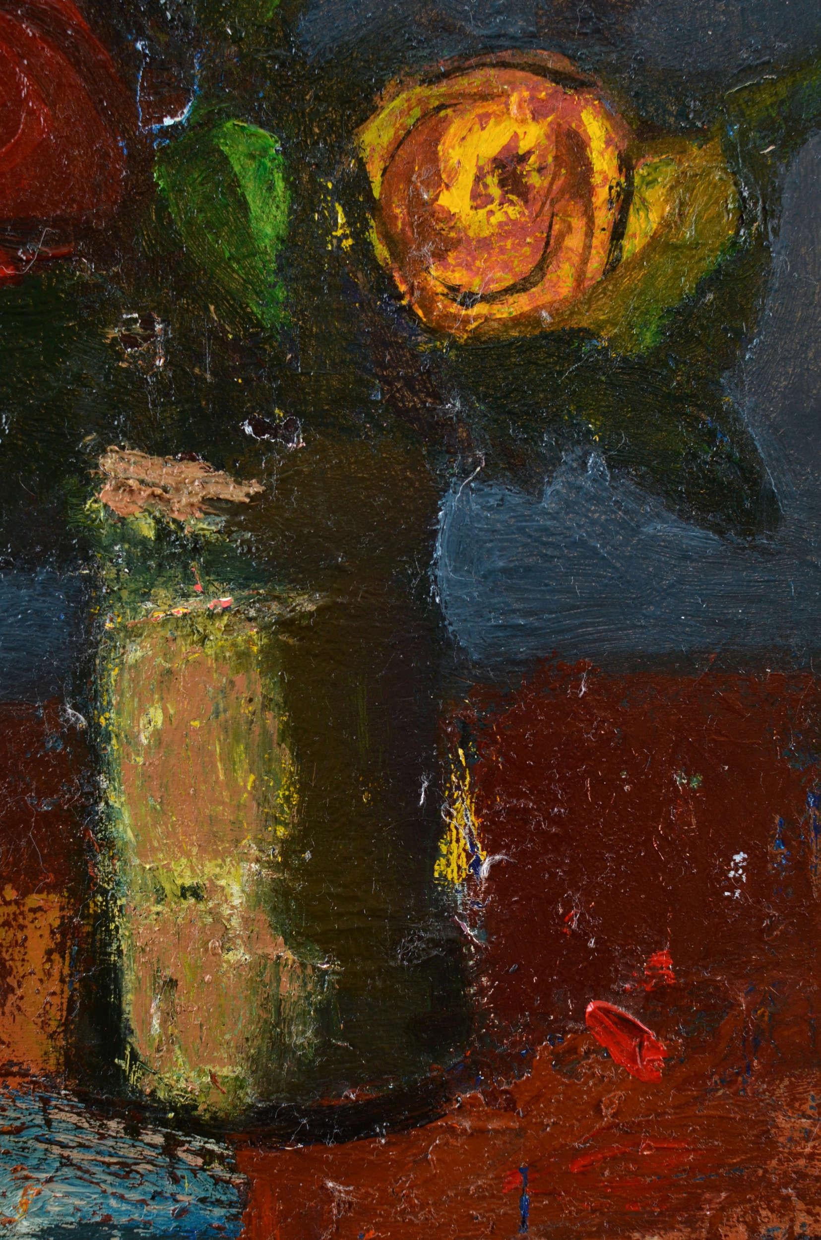 Rosen. Öl/Leinwand, 50x38 cm im Angebot 1