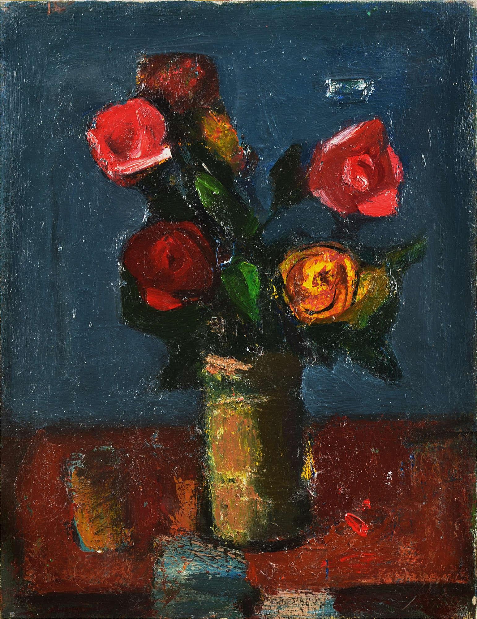 Rosen. Öl/Leinwand, 50x38 cm