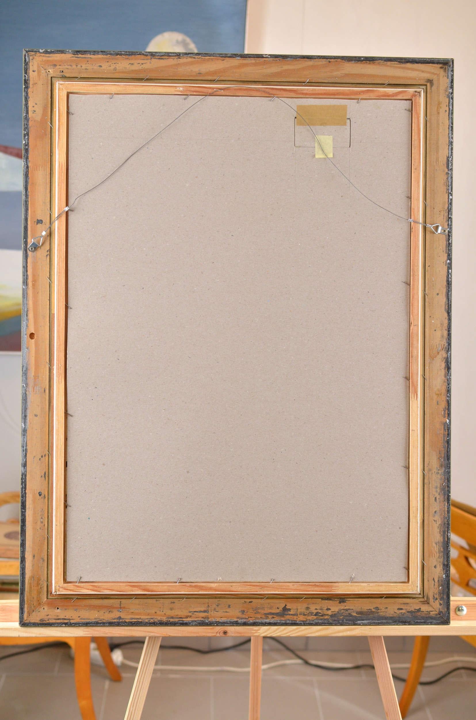 Stillleben mit Blumen  Karton/Öl, 70x49 cm im Angebot 3