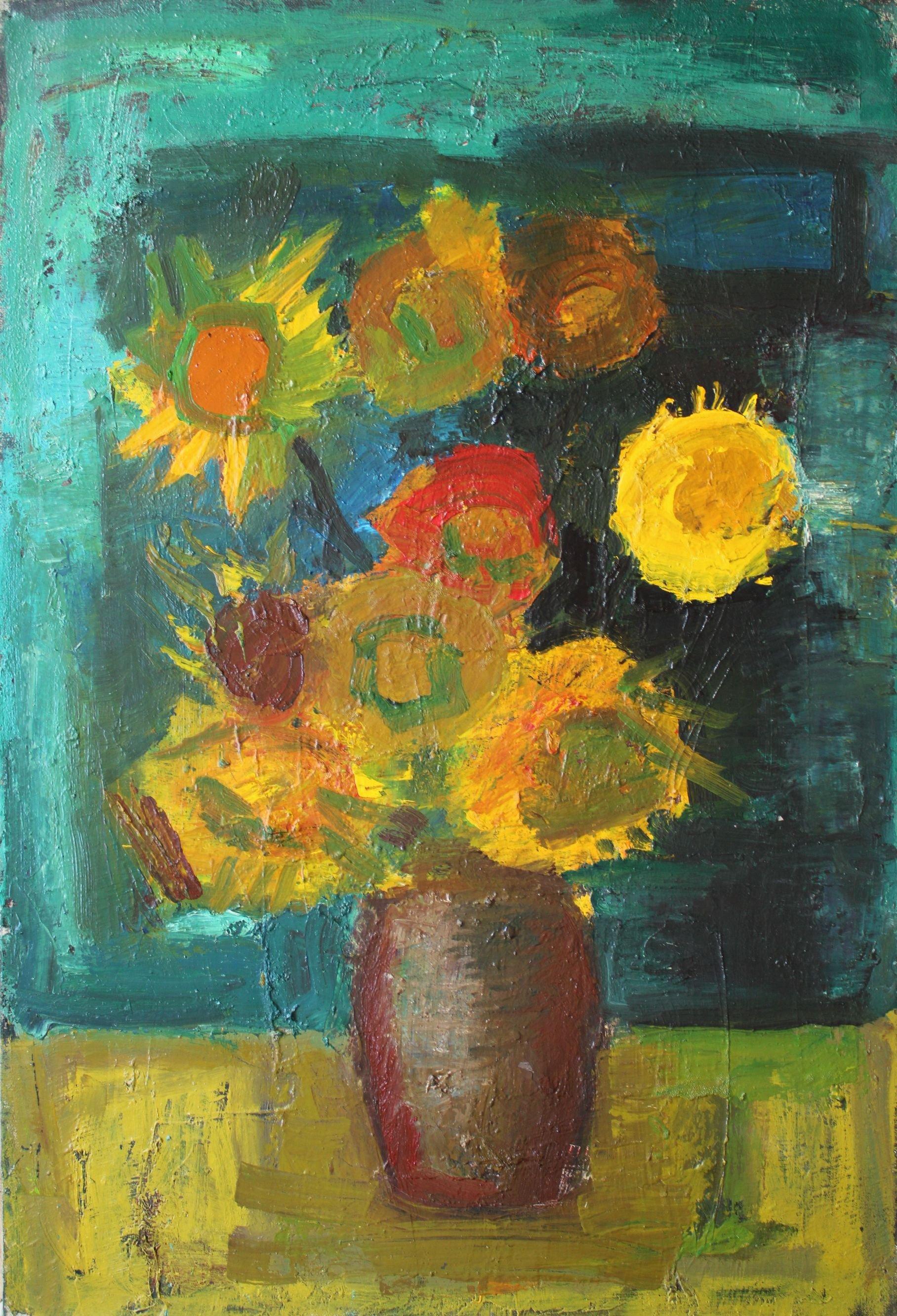 Girasoli. 1984, olio su tela, 90x60 cm