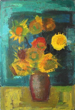 Sunflowers. 1984, oil on canvas, 90x60 cm