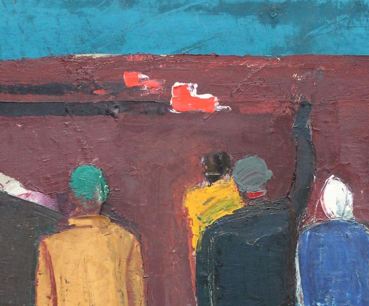 Trabajadores - Painting Expresionismo abstracto de Aleksandr Rodin (1922-2001)