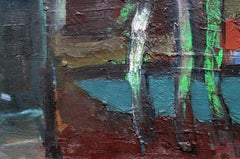 Landscape by the river. Oil on cardboard, 47.5x69.5 cm
