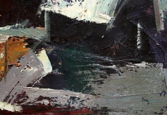 Tejados nevados. Óleo sobre lienzo, 54 x 73, 5 cm
