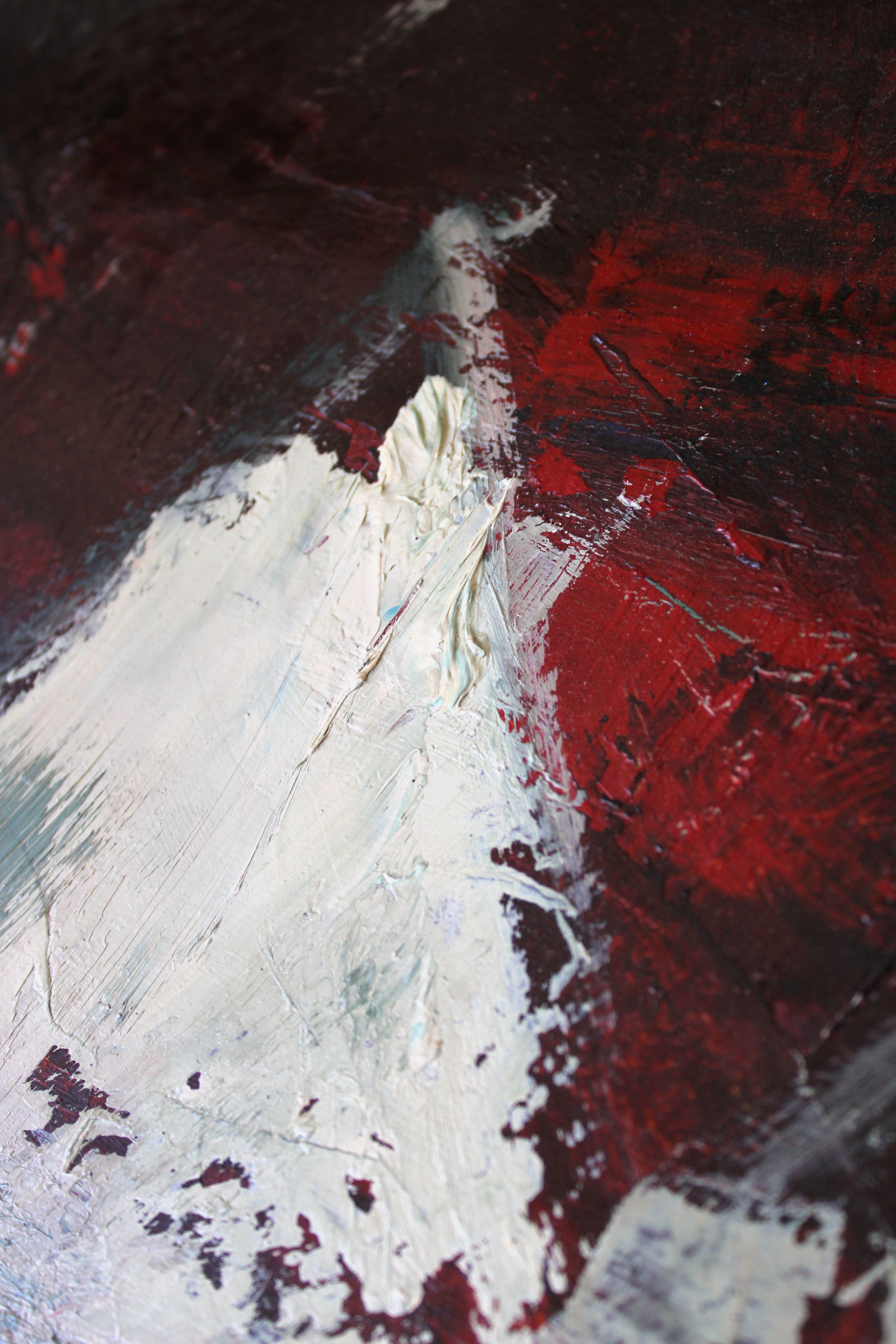 Tejados nevados. Óleo sobre lienzo, 54 x 73, 5 cm en venta 4