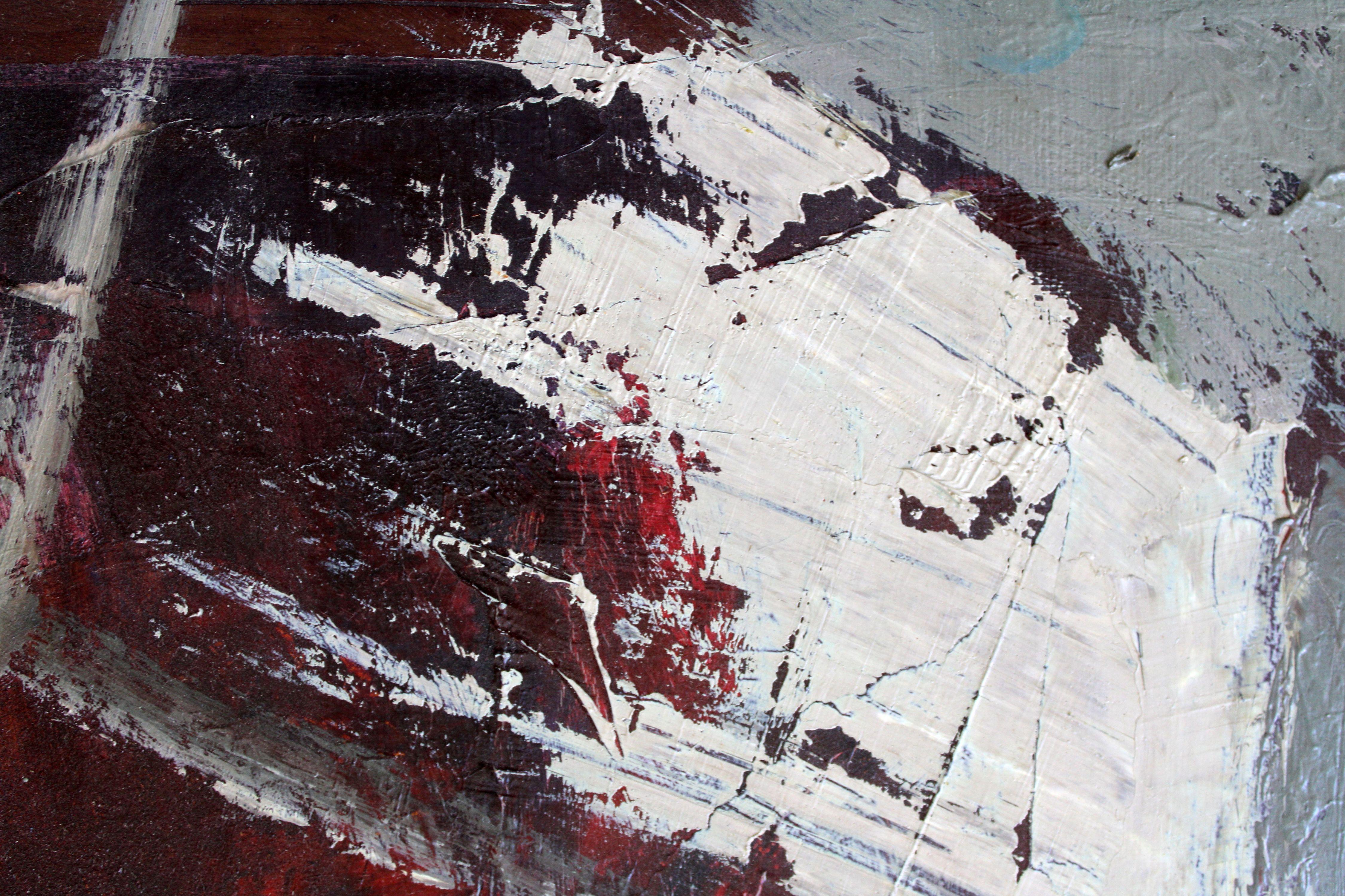 Tejados nevados. Óleo sobre lienzo, 54 x 73, 5 cm en venta 5