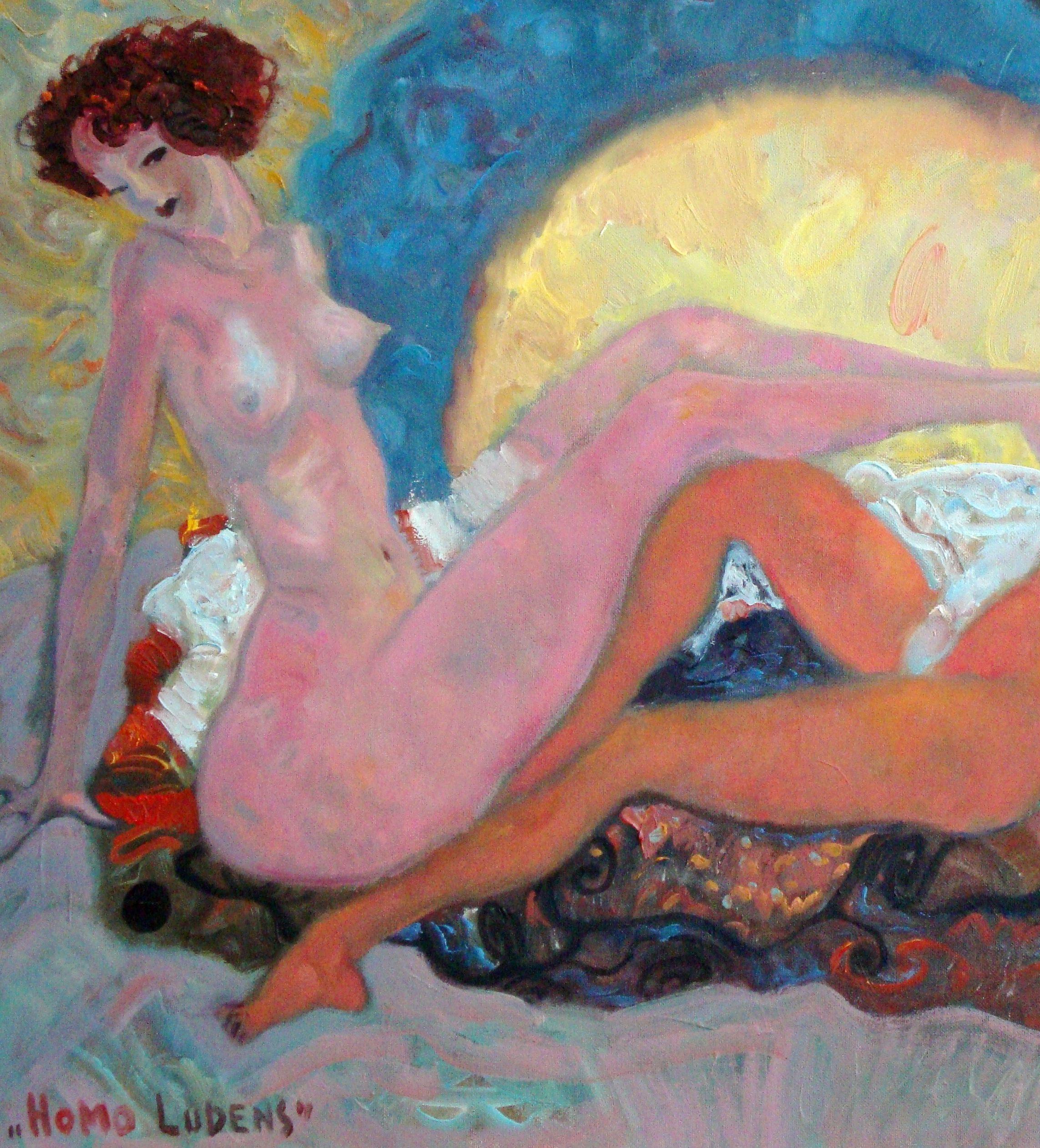 Doppelter Akt, 2009, Öl auf Leinwand, 60x80 cm – Painting von Aleksandr Stepanjan
