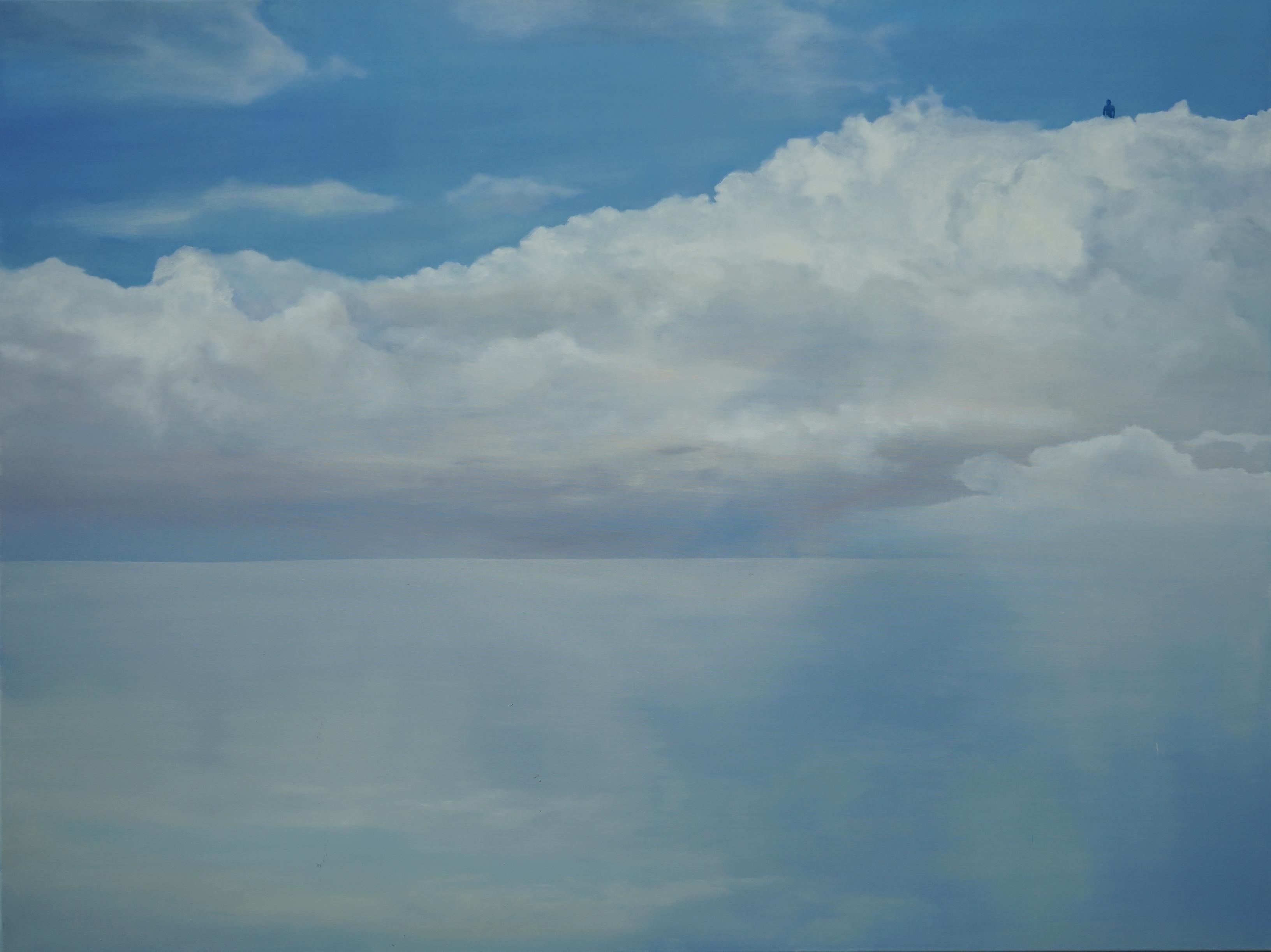 Aleksandra Batura Landscape Painting – Agora Agorafolia - Großformatiges zeitgenössisches Nature-Ölgemälde, Landschaft, Wolken