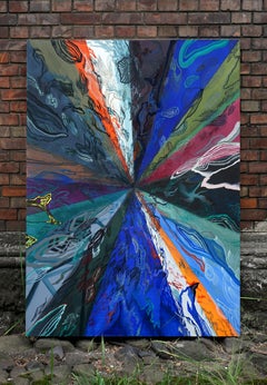 Density Of  Space - Large Format, Contemporary Joyfull Abstract Oil Painting
