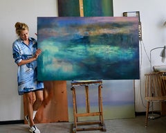 Hot Day Falling Asleep - Large Format, Contemporary Abstract Landscape Painting