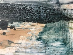 Scenery In Construction I - Contemporary Nature, Landscape Abstract Painting