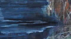 The Bay - Large Format Contemporary Nature Oil Painting, Landscape, Sea View