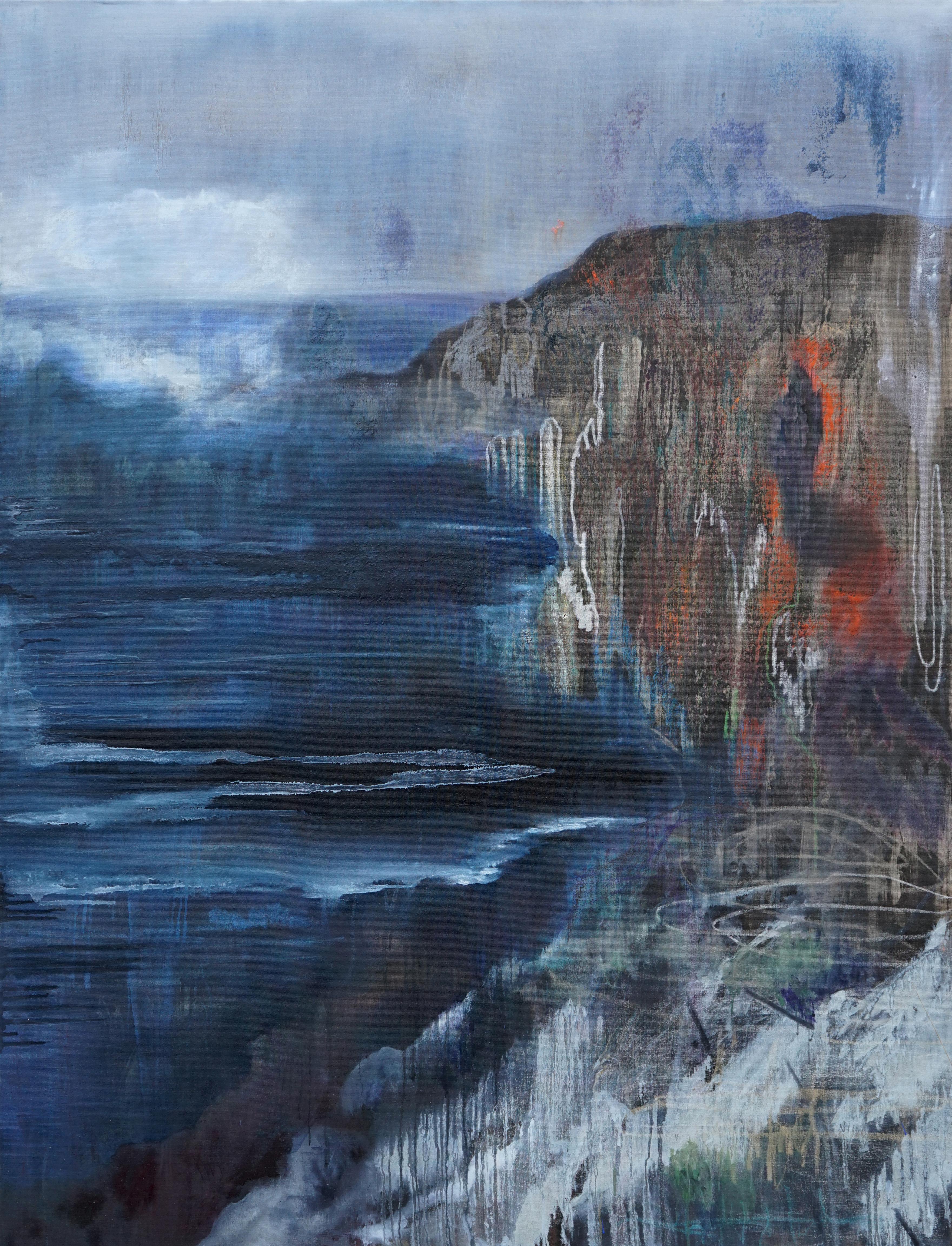 Aleksandra Batura Landscape Painting - The Bay - Large Format Contemporary Nature Oil Painting, Landscape, Sea View