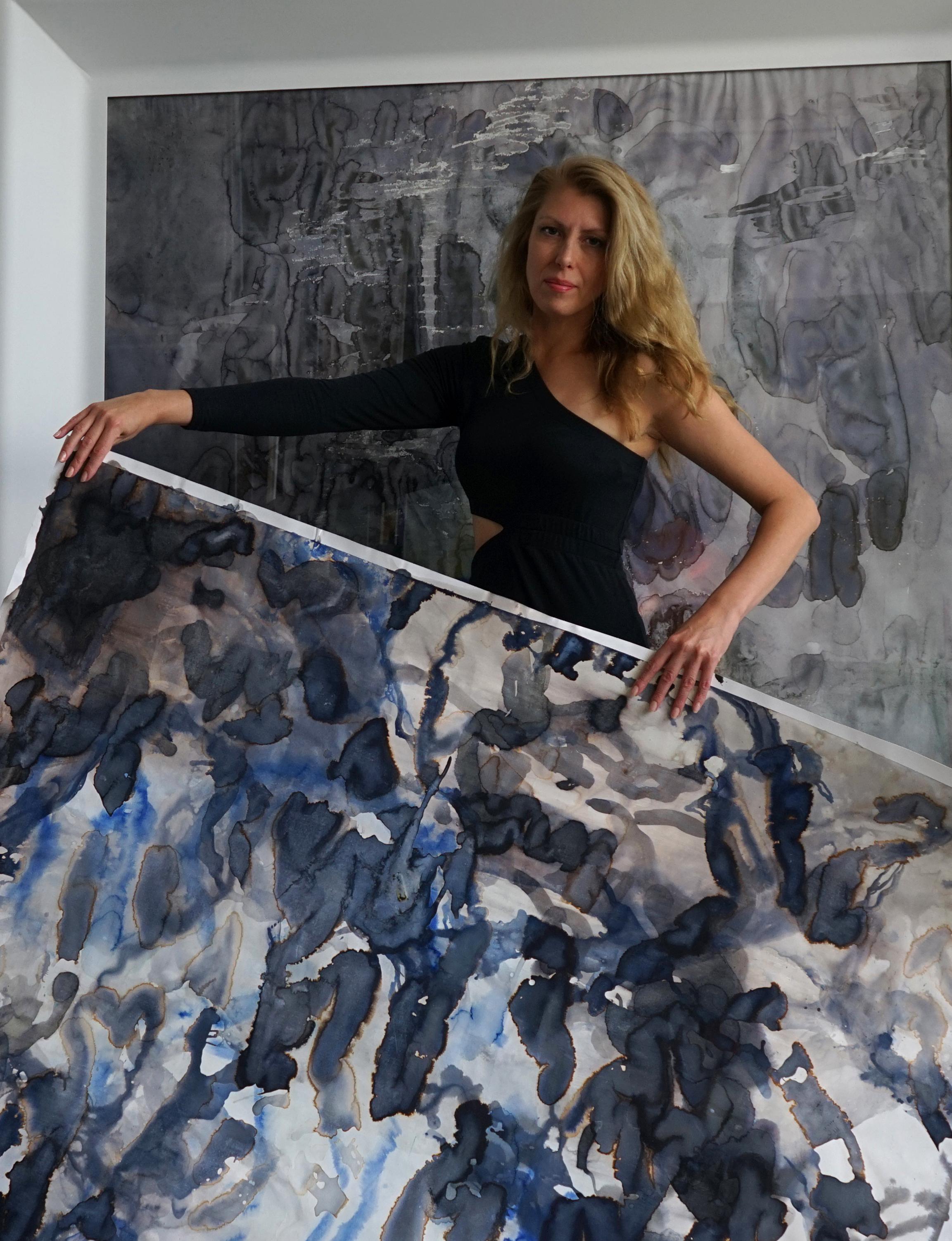 The artwork will be shipped rolled up in a cardboard tube

Aleksandra Batura (b. 1982 in Augustów) a Warsaw based artist. She earned a Doctor of Fine Arts degree from the Academy of Fine Arts in Cracow. She studied at the 
Faculty of Painting in