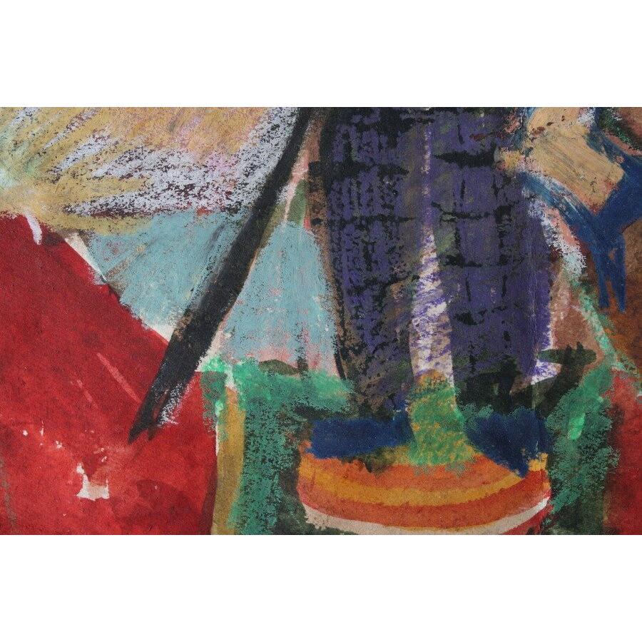 Circo. 1971, papel, técnica mixta, 27,5x39,5 cm - Painting Abstracto de Aleksandra Belcova