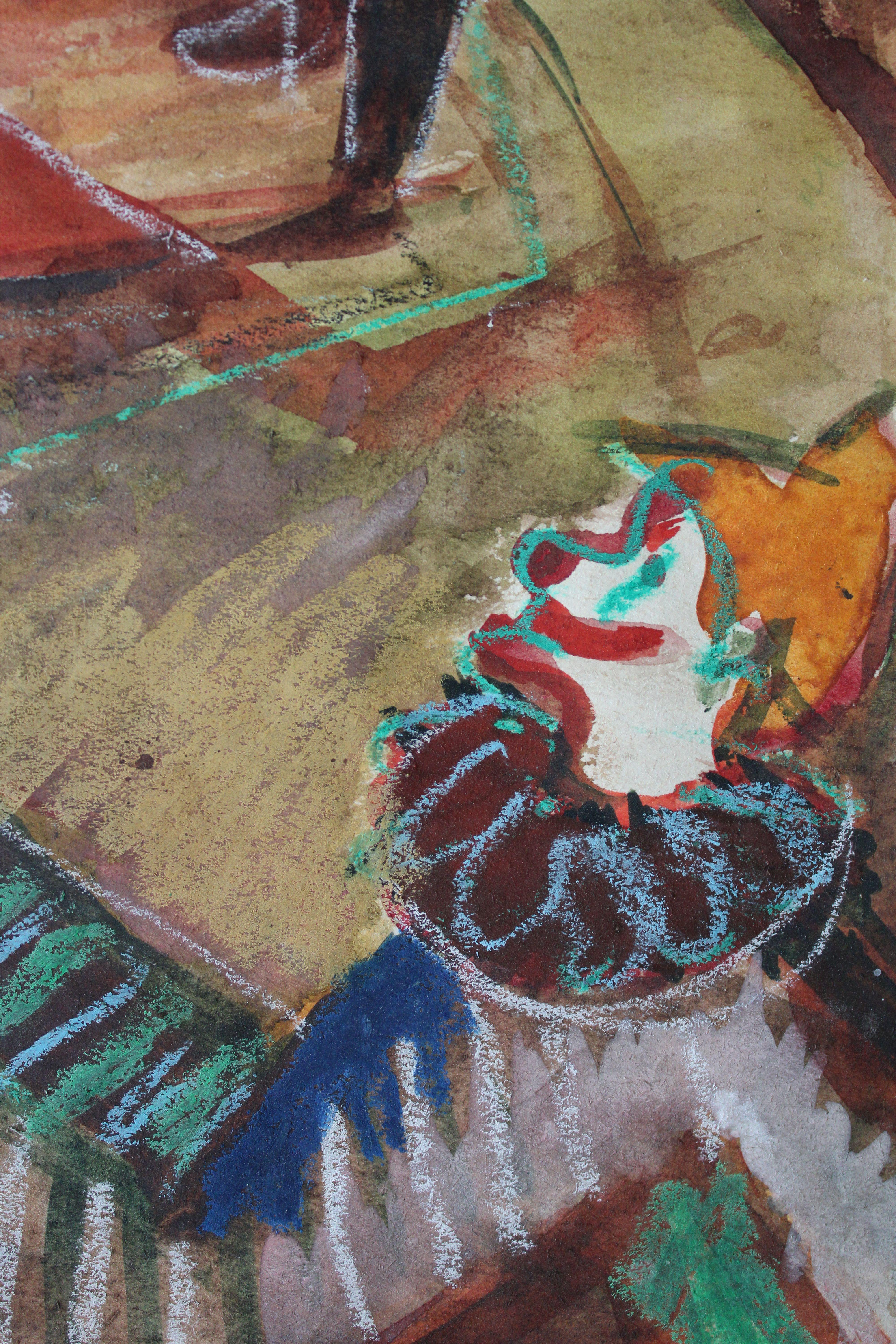 Circo  Papel, técnica mixta, 27,5x39,5 cm - Painting de Aleksandra Belcova