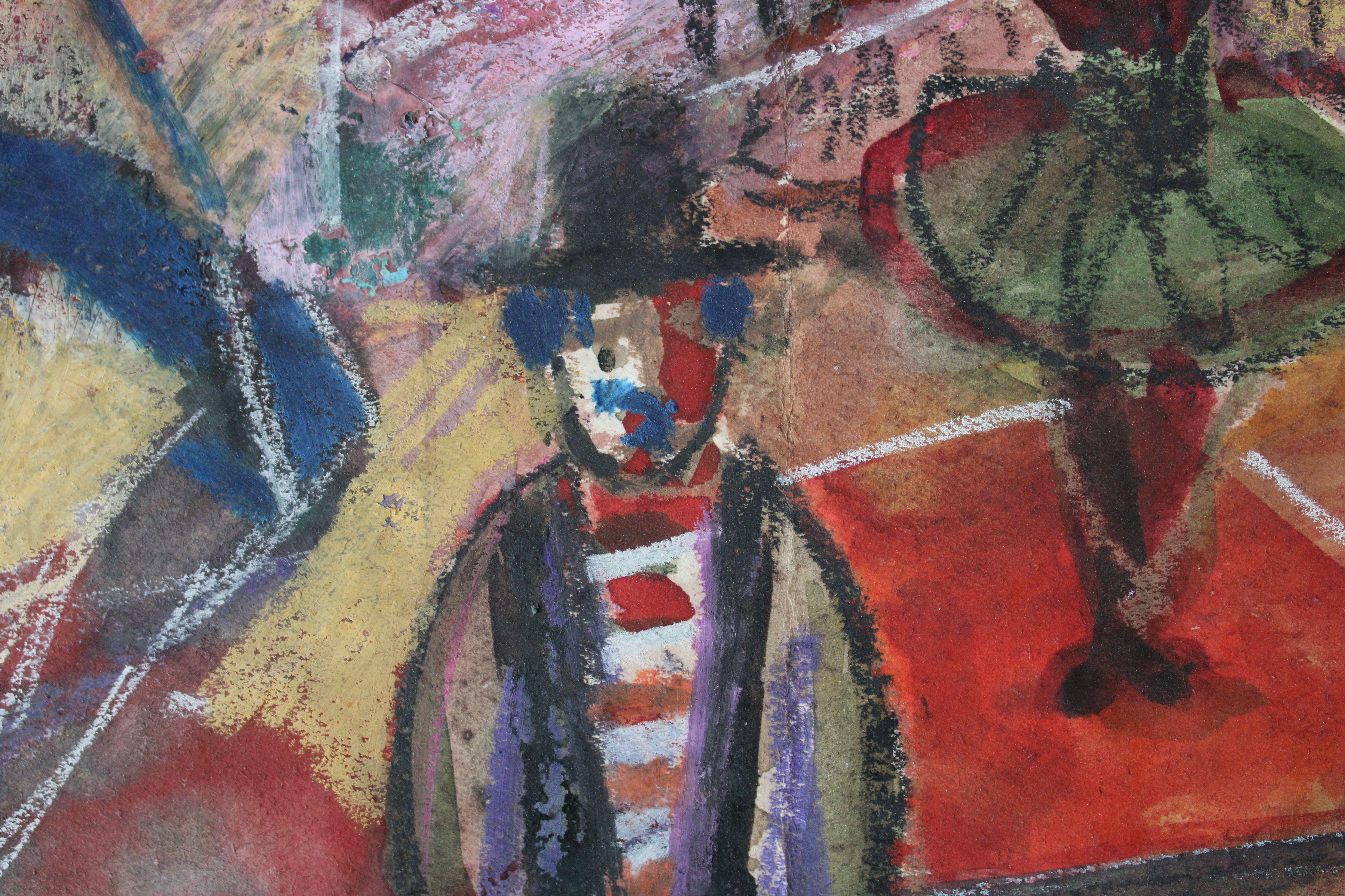 Circo  Papel, técnica mixta, 27,5x39,5 cm - Painting Impresionista de Aleksandra Belcova