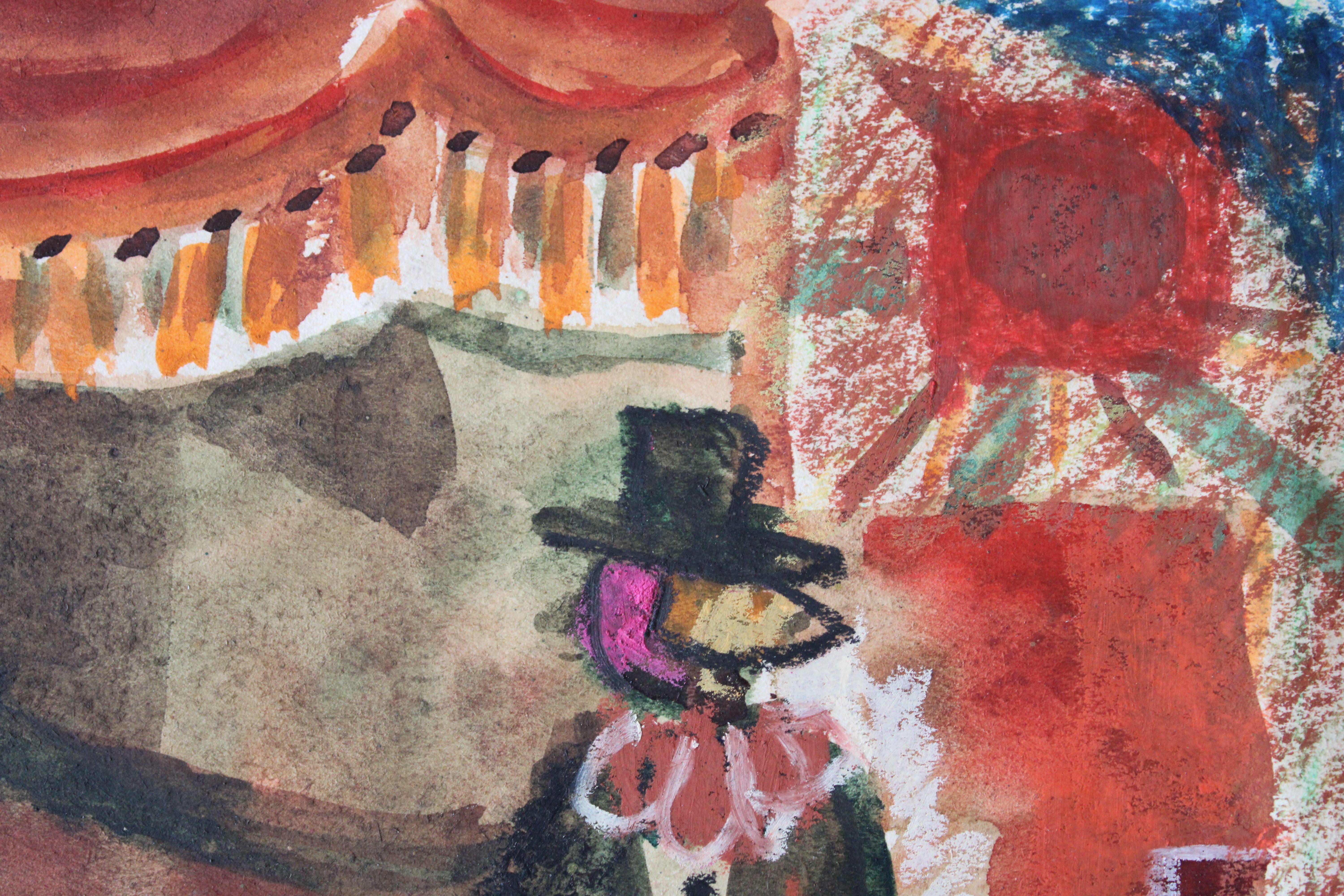 Clowning. 1971. paper, watercolor, pastel, 28x38.5 cm 2