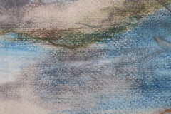 Fiume in piena 1950s. Carta, pastello. 26,5x35,5 cm