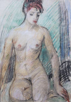 Nude  1960s, paper, pastel, 29.5x21 cm