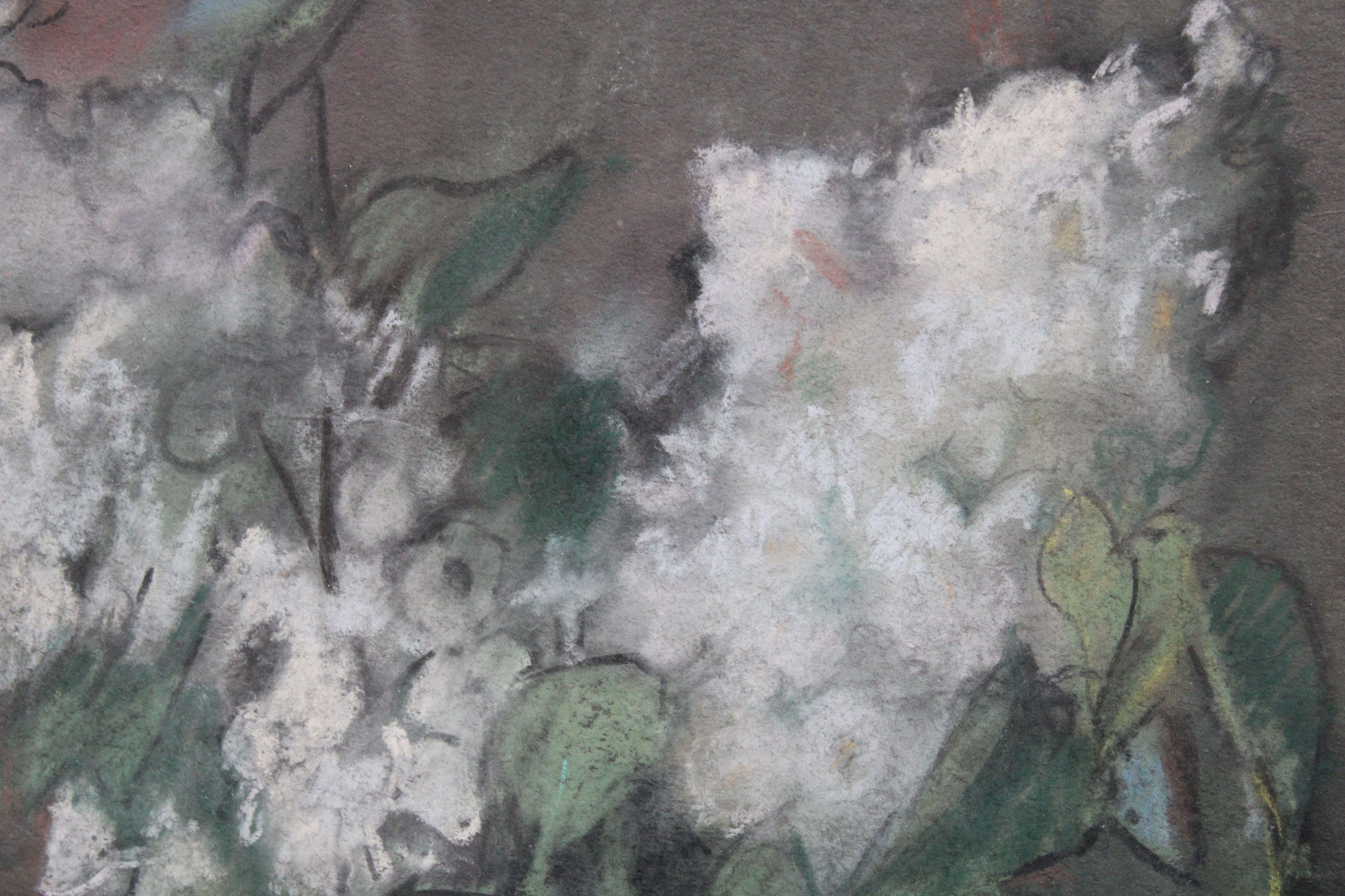 White lilac  1960s.Pastel on paper. 59x49.5 cm 1