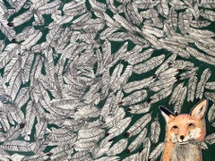 Killer Fox - Contemporary Nature and Animal Oil Painting