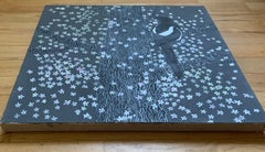 Magpie - Contemporary Figurative Animals Oil Painting, Magical Realism, Bird